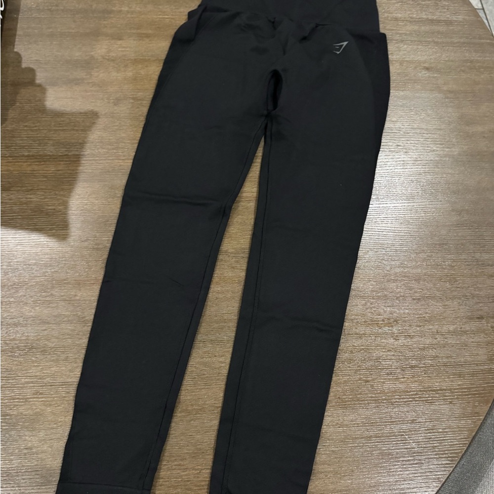 Gymshark Black Leggings Full-Length Smooth Fabric M